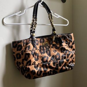 Coach Used Leopard Purse